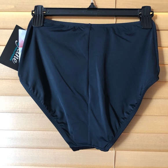 MAXINE NWT BIKINI BATHING SUIT BOTTOM IN BLACK SIZE 8 - Picture 6 of 6